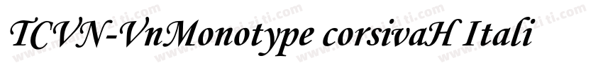TCVN-VnMonotype corsivaH Italic字体转换